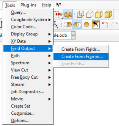 Calculation of field outputs from frames in Abaqus/CAE and Abaqus ...